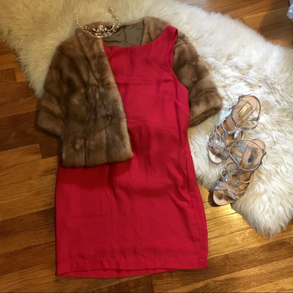Red cocktail dress